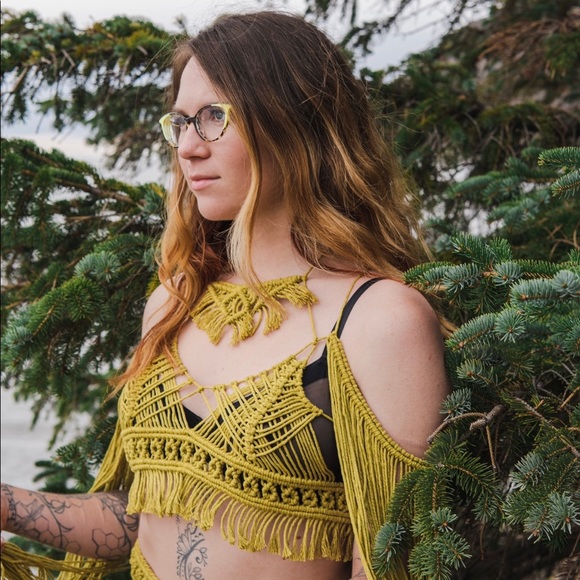 Handmade Macrame Crochet Dress - Picture 6 of 14